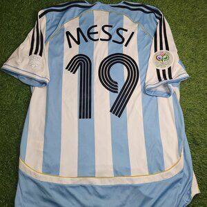 Messi Argentina 2006 WORLD CUP Home Soccer Jersey Shirt XL SKU# 838643